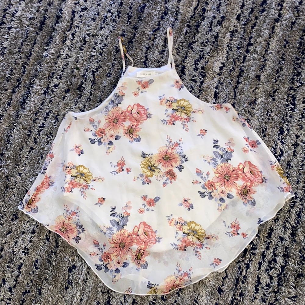 Mind Code Floral Tank Blouse Sz Small